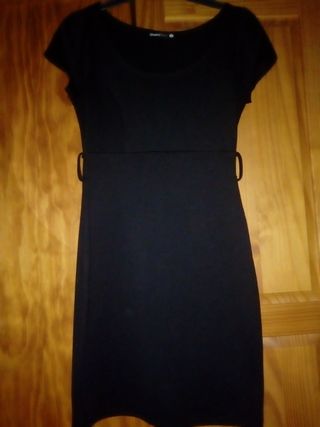Vestido corto negro mujer 