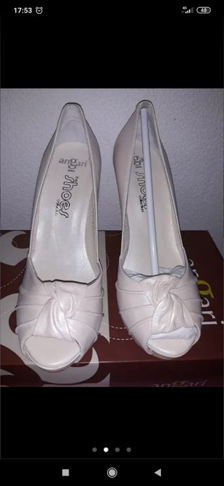 zapatos ANGARI 37 blanco NUEVOS