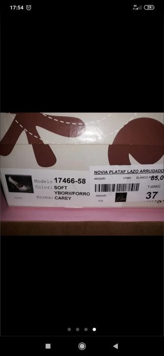 zapatos ANGARI 37 blanco NUEVOS