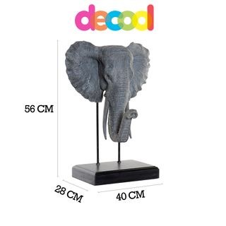 Escultura Cabeza de Elefante Figura decoración