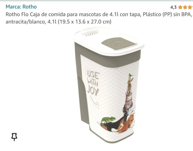 Caja de comida para mascotas, recipiente 4L