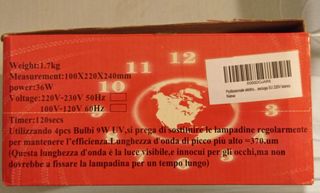 Lampara 36W Ultravioleta UV Secador de Uñas