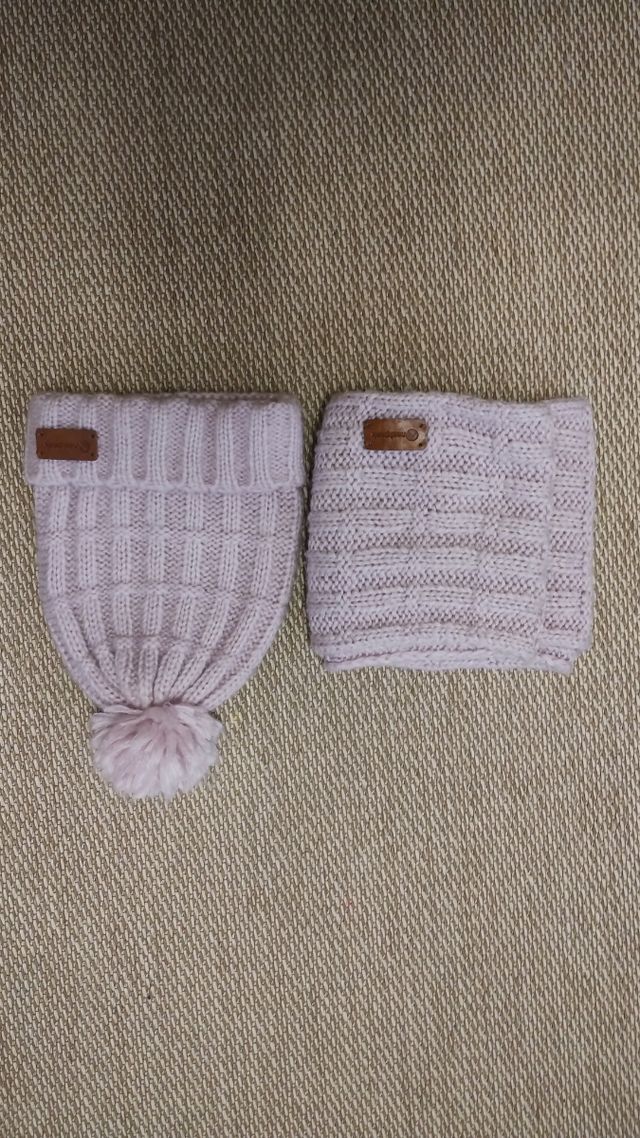 Gorro y bufanda frío lana infantil