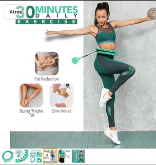 cinturon Hula hoop fitness con pesa 