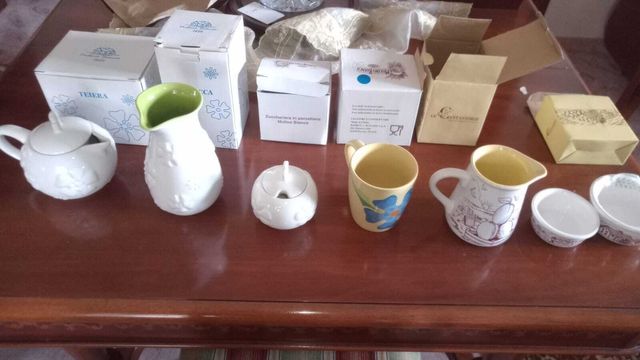 MULINO BIANCO set in porcellana tazze brocca teier