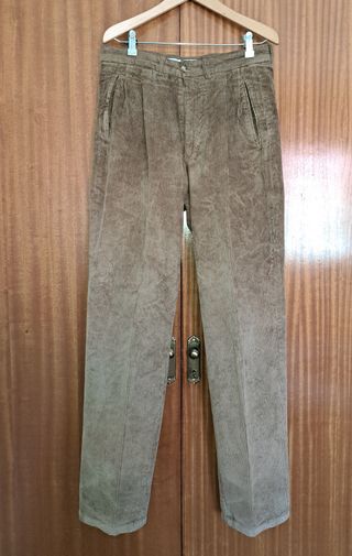 Cazadora y pantalón de pana para hombre