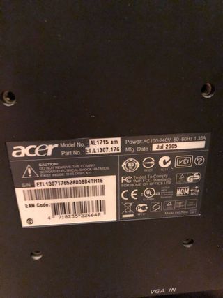 Ordenador Sobremesa Asus Torre y monitor