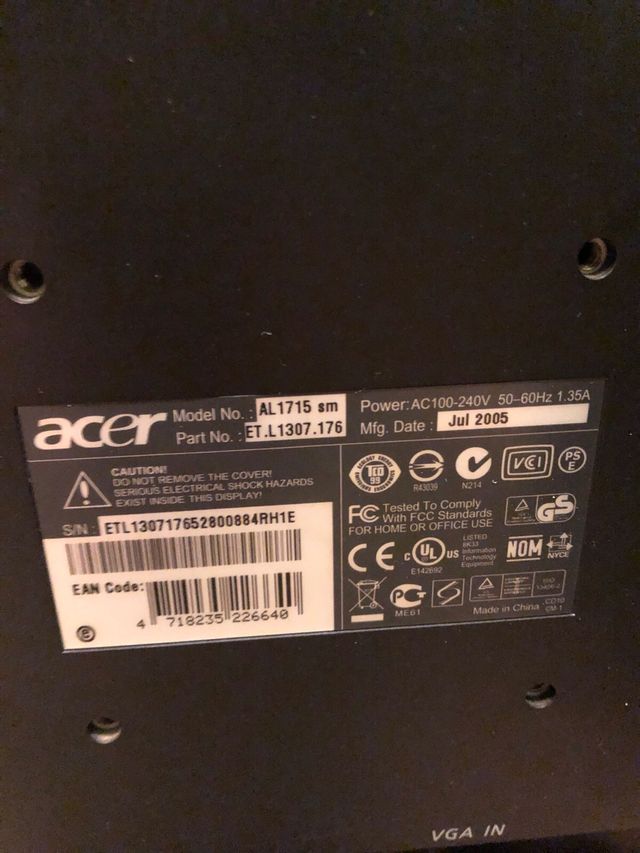 Ordenador Sobremesa Asus Torre y monitor