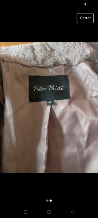 Abrigo nuevo sin etiquetas pilar prieto
