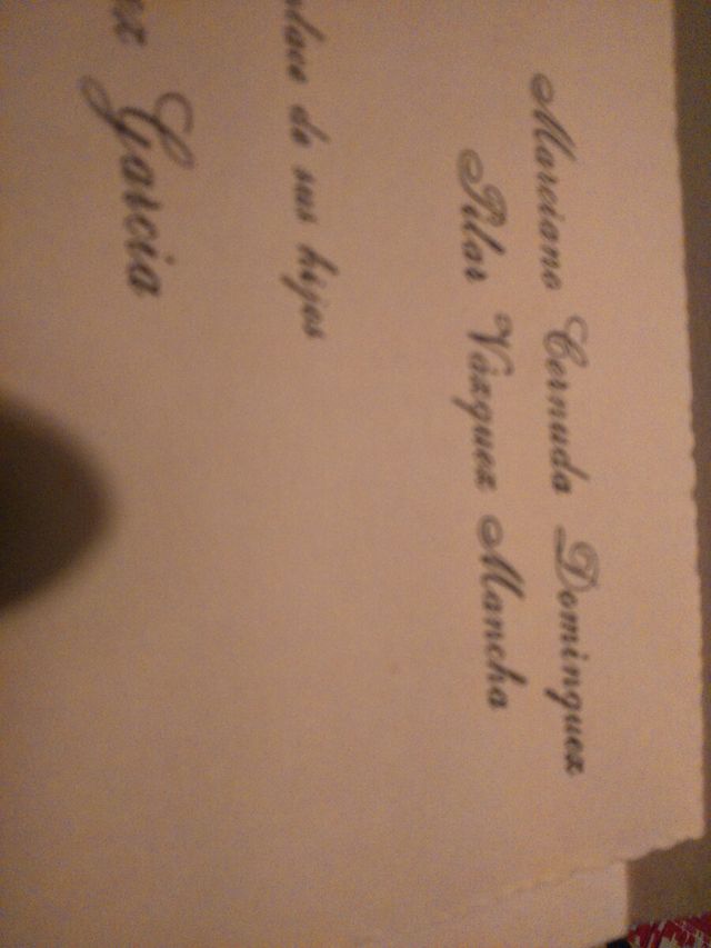 Invitación boda M Cernuda