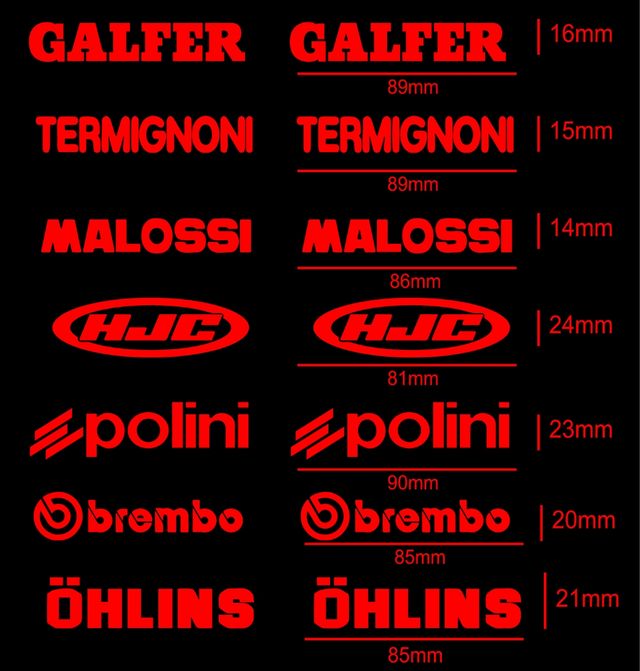 Kit logos sponsors pegatinas