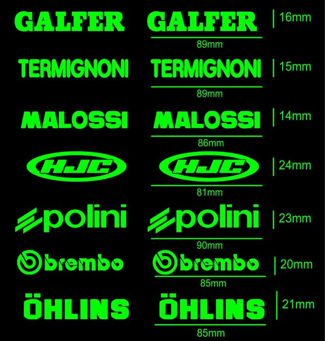 Kit logos sponsors pegatinas