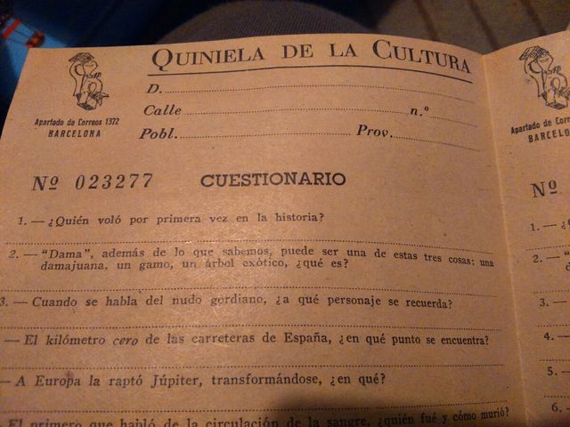 Quiniela de la cultura