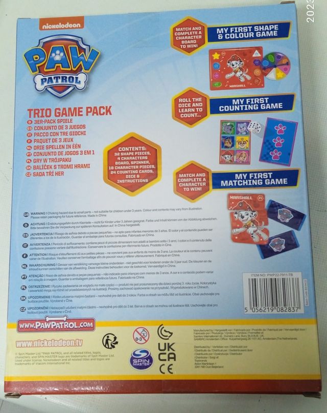 Tres juegos La patrulla canina