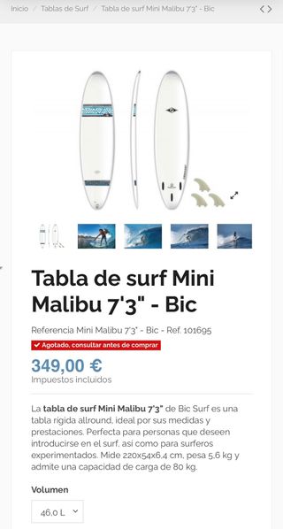 tabla surf principiantes 7’3