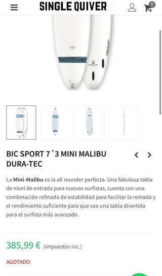 tabla surf principiantes 7’3