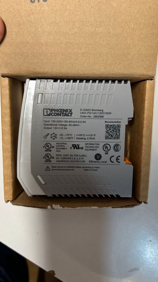 Fuente de alimentación Phoenix Contact 12DC-30W