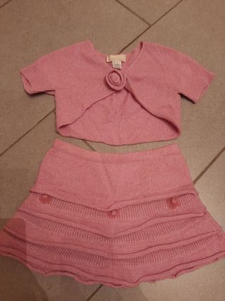 Completo gonna e golfino bambina taglia 4 anni