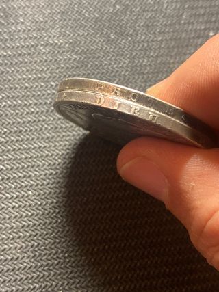 2 Monedas de plata 5 Fr. 1949 y 1851