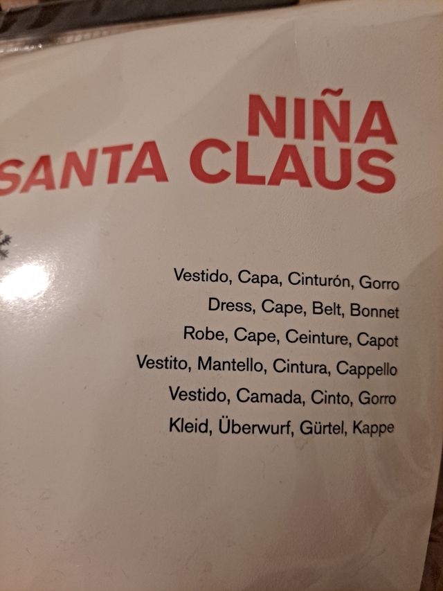 Disfraz niña santa Claus