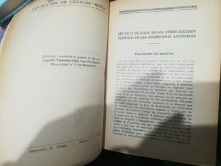 libro antiguo Régimen Jurídico Sociedades Anónimas