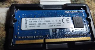Memoria RAM SoDim 4GB 1600 Mhz kingston DDR3