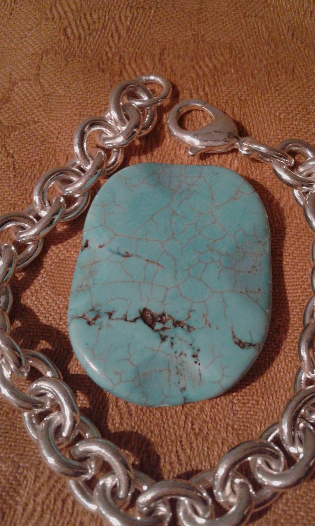 TURQUESA EGIPCIA SINAÍ NATURAL OVAL IRREGUlAR 39mm