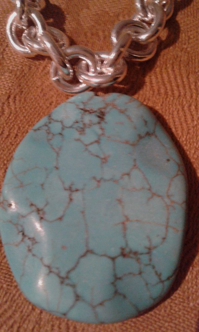 TURQUESA EGIPCIA SINAÍ NATURAL OVAL IRREGUlAR 39mm