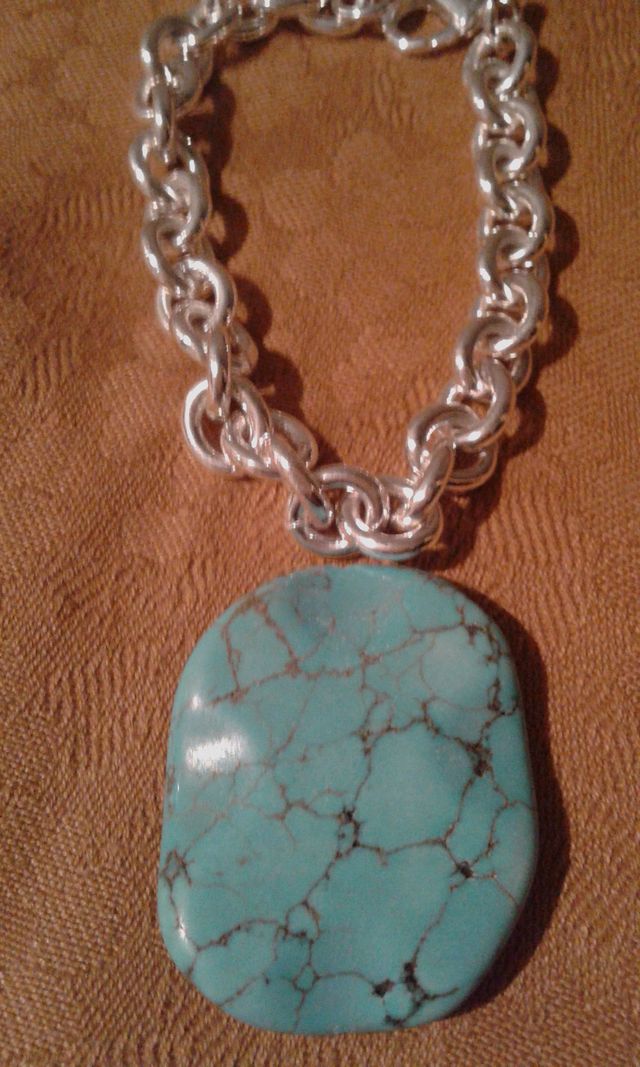 TURQUESA EGIPCIA SINAÍ NATURAL OVAL IRREGUlAR 39mm