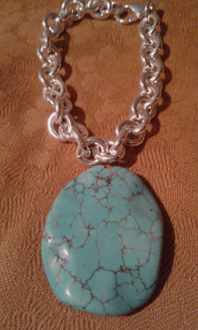 TURQUESA EGIPCIA SINAÍ NATURAL OVAL IRREGUlAR 39mm