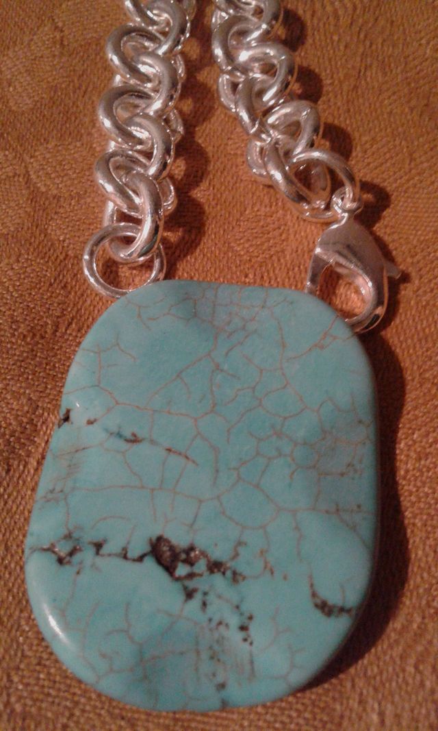 TURQUESA EGIPCIA SINAÍ NATURAL OVAL IRREGUlAR 39mm