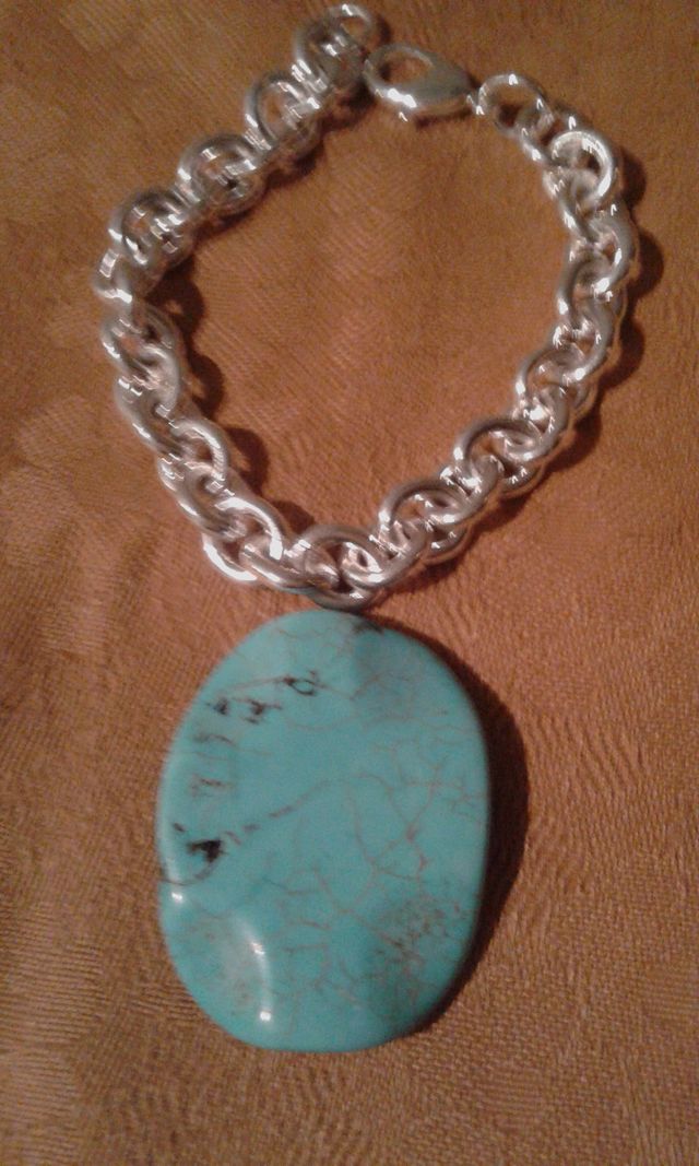 TURQUESA EGIPCIA SINAÍ NATURAL OVAL IRREGUlAR 39mm