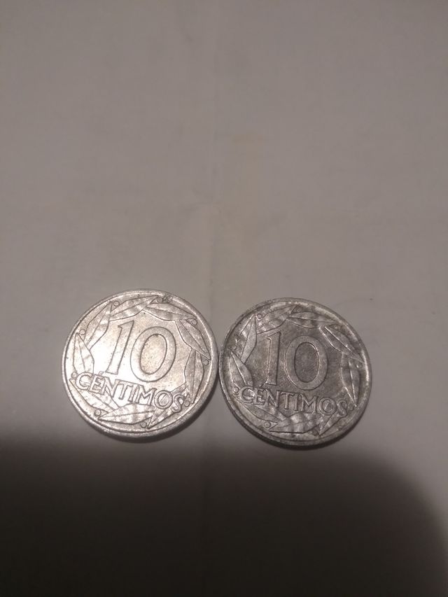 Moneda 10ctimos caudillo año1959