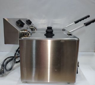 Freidora industrial eléctrica 8+8l grifo nuevas