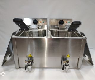 Freidora industrial eléctrica 8+8l grifo nuevas