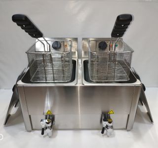 Freidora industrial eléctrica 8+8l grifo nuevas