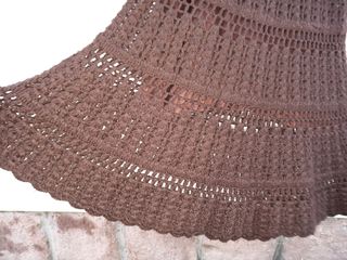 Falda de punto marron