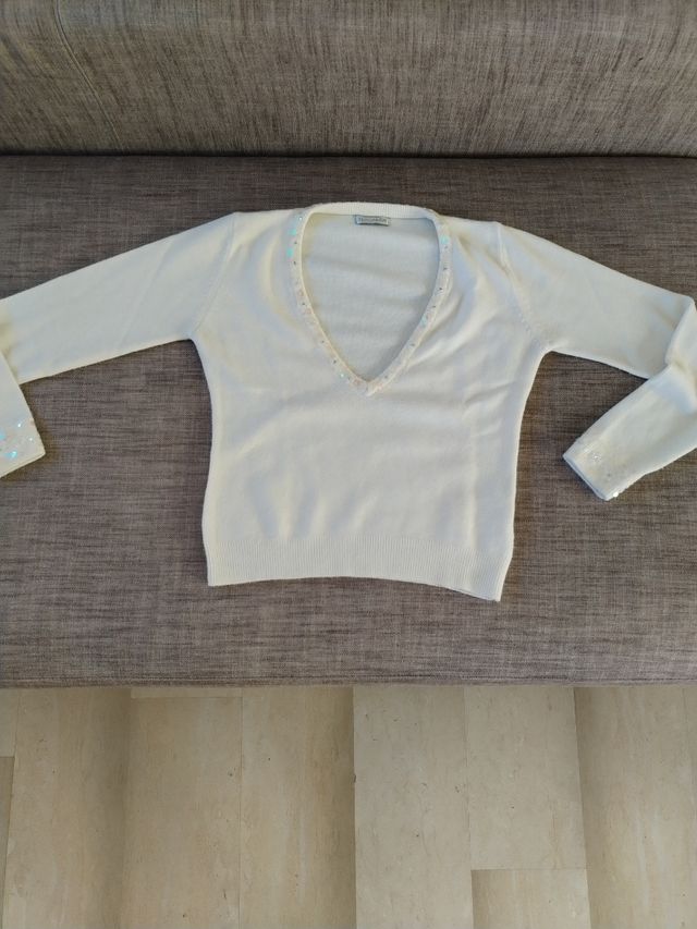 Pullover donna scollo a V