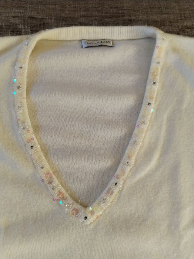 Pullover donna scollo a V