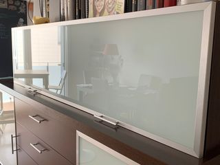 Módulo de comedor madera maciza Roble y cristal