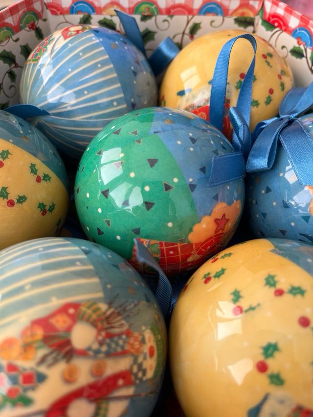 Caja adornos navidad