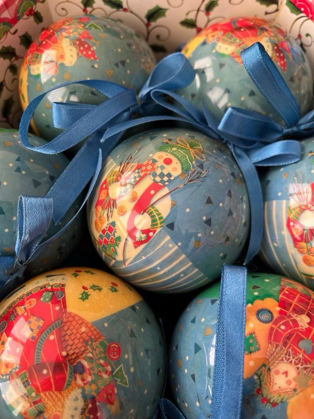 Caja adornos navidad