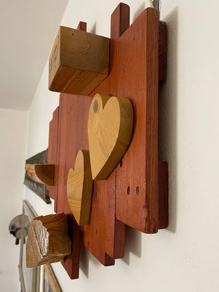 Mensola da parete in legno fatta a mano