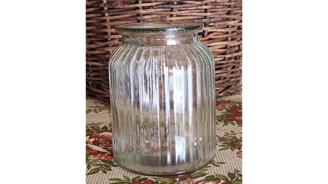 Vaso vetro costolato