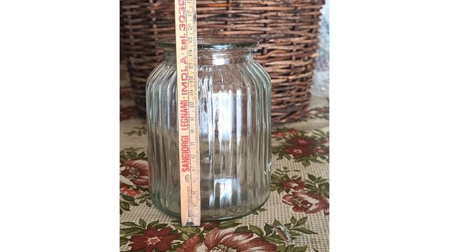 Vaso vetro costolato