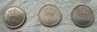 Vendo monedas 25 pesetas,años 1982,1983 
