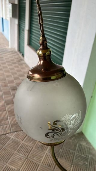 LÁMPARA PIE BRONCE Y MÁRMOL