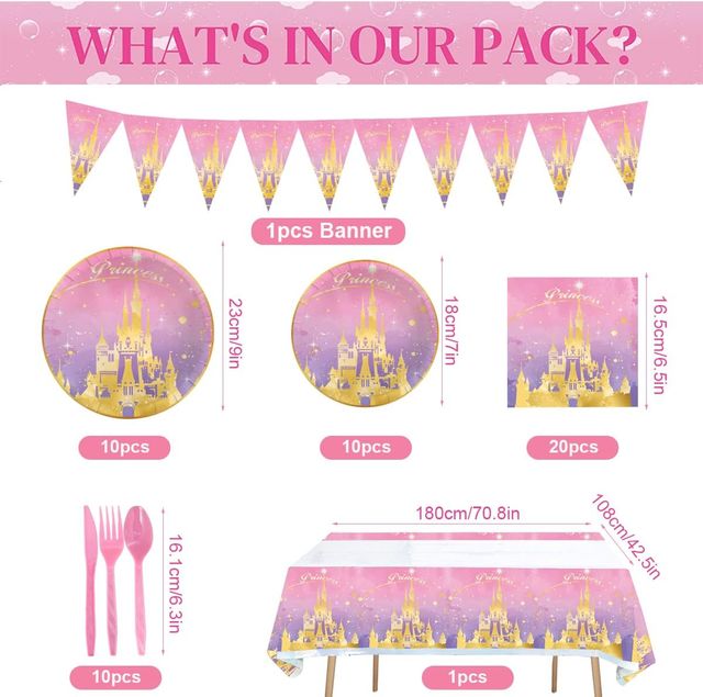 OFERTA Princesa Vajilla de Fiesta