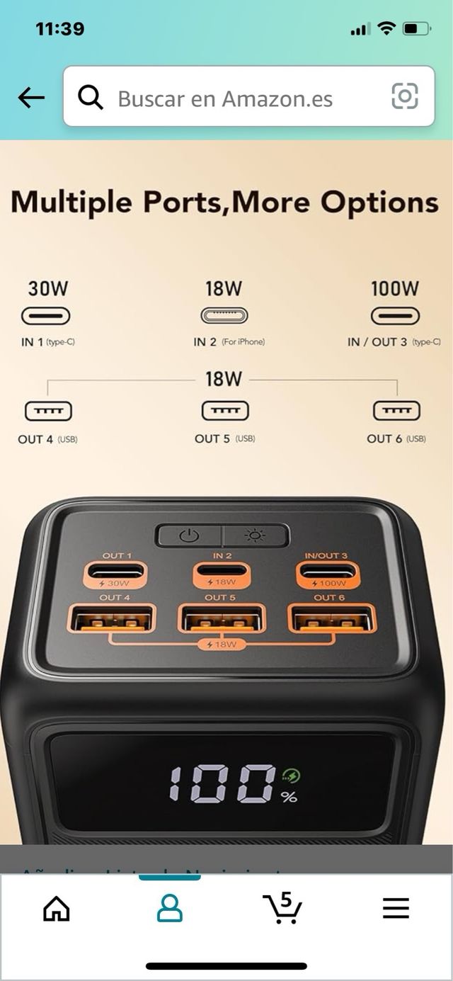 BATERIA EXTERNA 130w 