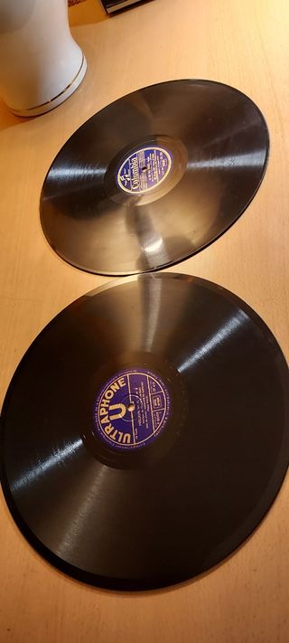 Lote de discos de gramófono 